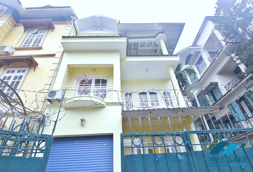 Unfurnished 4 beds house for rent in To Ngoc Van st, Tay Ho district, Ha Noi