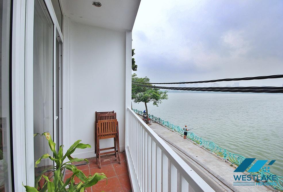 Lake view 03 bedrooms apartment with lakeview for rent in Quang Khanh street, Tay Ho district.