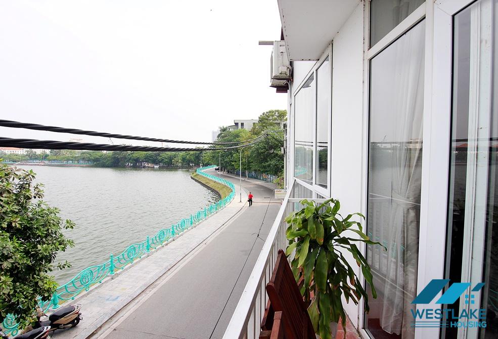 Lake view 03 bedrooms apartment with lakeview for rent in Quang Khanh street, Tay Ho district.