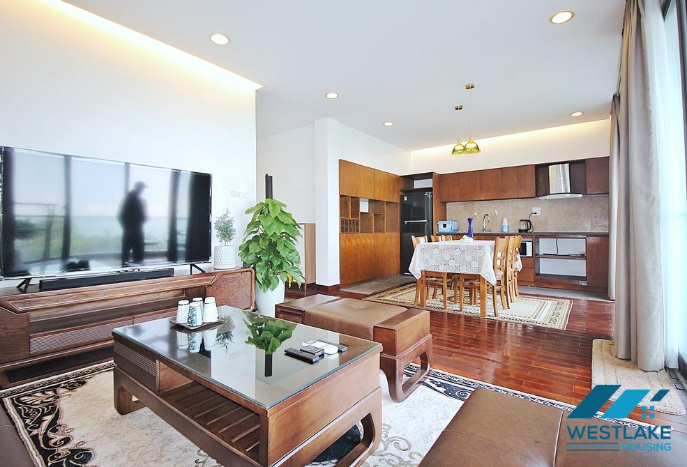 Lake view and huge balcony 2 bedrooms apartment for rent in Quang Khanh, Tay Ho