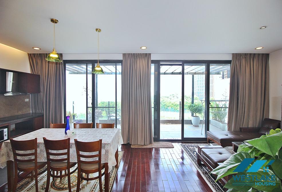 Lake view and huge balcony 2 bedrooms apartment for rent in Quang Khanh, Tay Ho