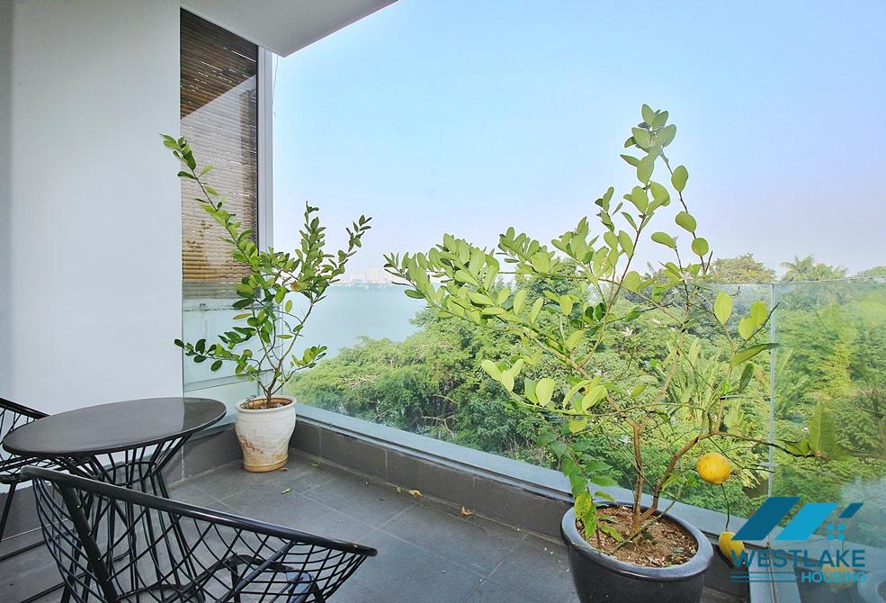 Nice view - Apartment with balcony on the lake for rent in Quang Khanh st, Tay Ho District