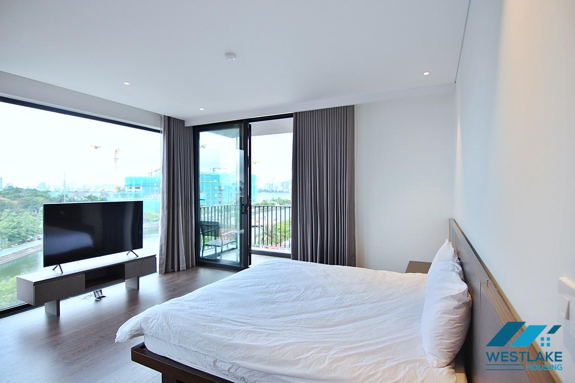 A well-decorated apartment with lake view for rent in To Ngoc Van, Tay Ho, Ha Noi