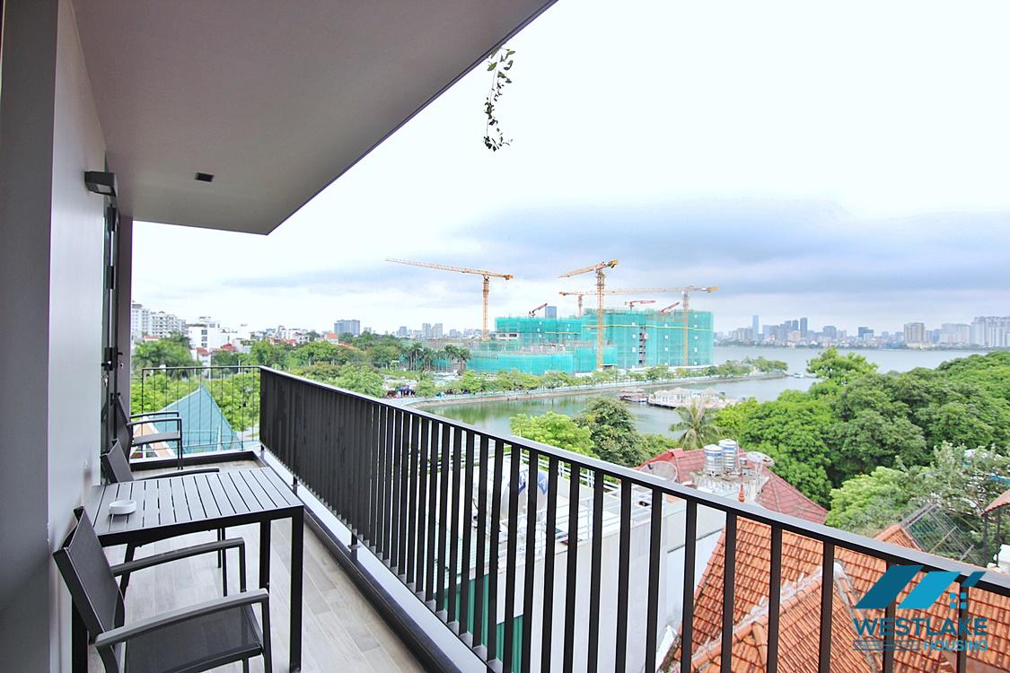 A well-decorated apartment with lake view for rent in To Ngoc Van, Tay Ho, Ha Noi