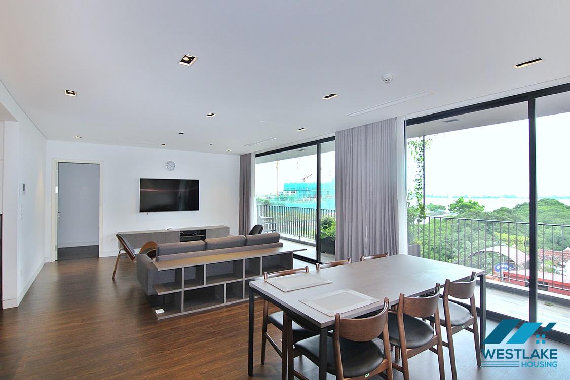 A well-decorated apartment with lake view for rent in To Ngoc Van, Tay Ho, Ha Noi