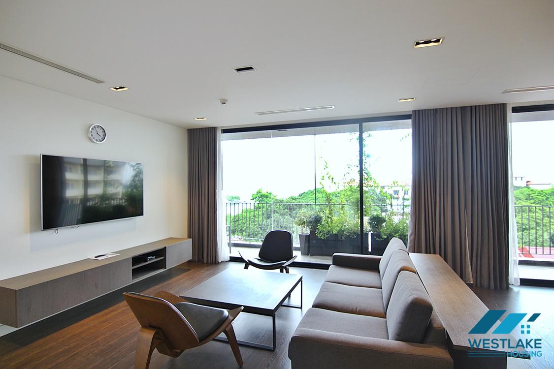 A well-decorated apartment with lake view for rent in To Ngoc Van, Tay Ho, Ha Noi