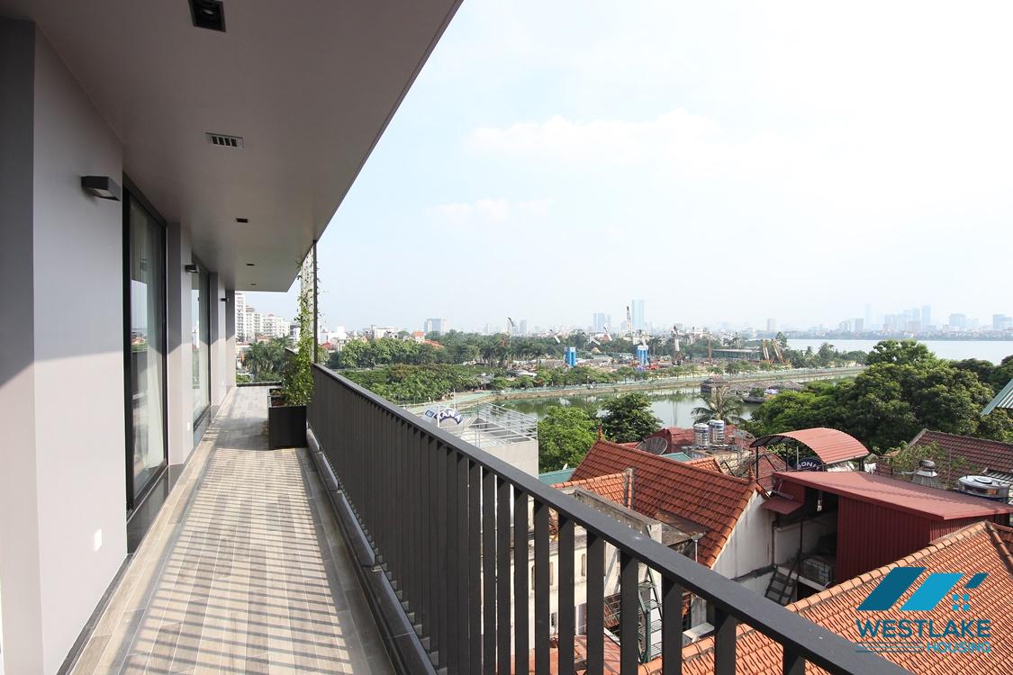 A well-decorated apartment with lake view for rent in To Ngoc Van, Tay Ho, Ha Noi