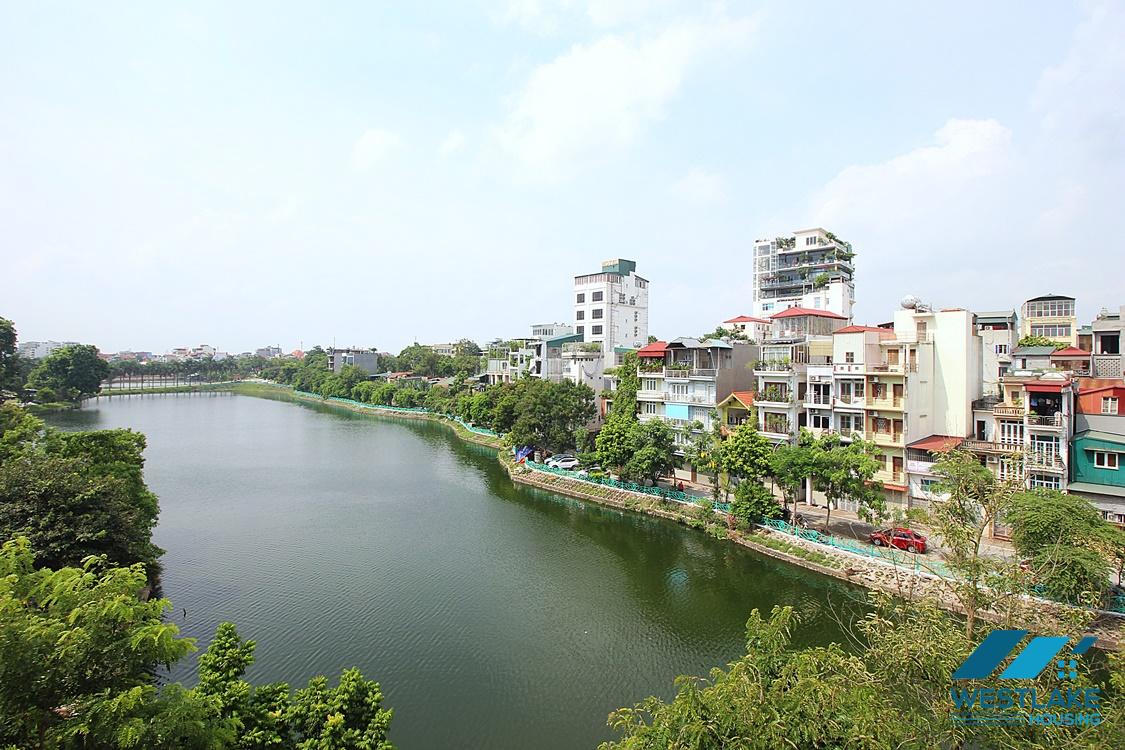 Lake view 1 bedroom apartment for rent in Yen Phu village, Tay Ho