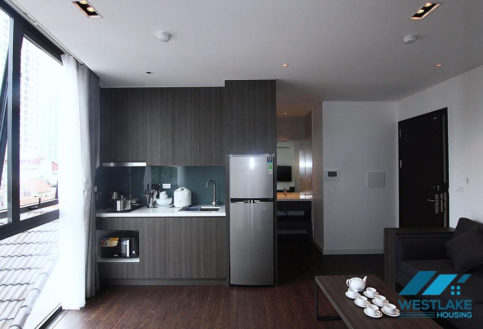 A state-of-the-art and fully furnished one-bedroom apt on Tay Ho street, Tay Ho district