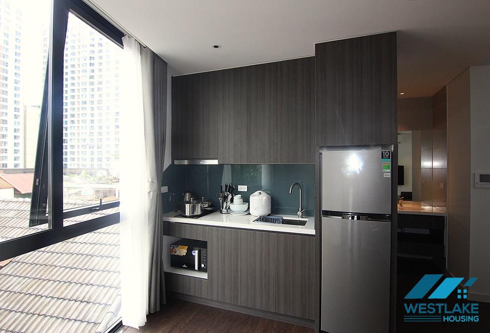 A state-of-the-art and fully furnished one-bedroom apt on Tay Ho street, Tay Ho district