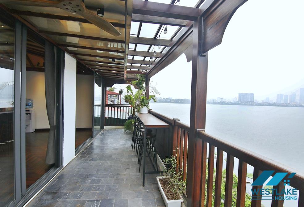 The top floor 2 bedrooms apartment in Yen Phu village for lease