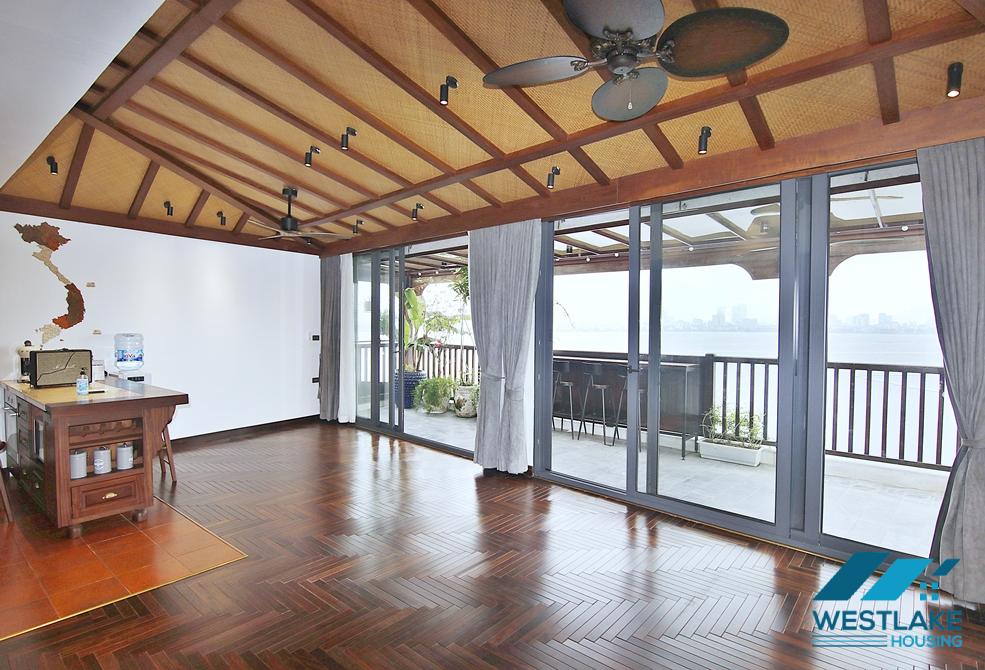 The top floor 2 bedrooms apartment in Yen Phu village for lease