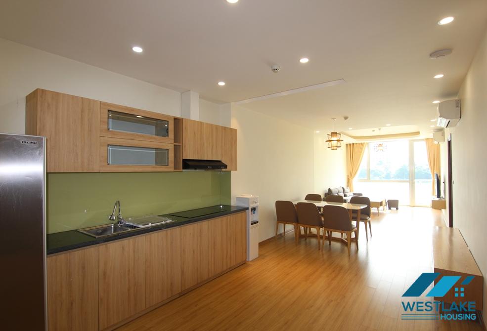 Gorgeous lake view 4 beds apartment for rent on Quang An, Tay Ho