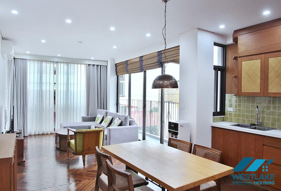 Lake view two bedrooms apartment for lease in Xom Phu, Dang Thai Mai area