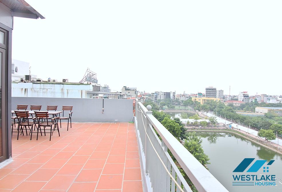 High-end studio with big terrace for rent in Trinh Cong Son st, Tay Ho