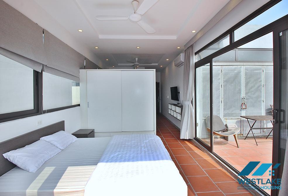 High-end studio with big terrace for rent in Trinh Cong Son st, Tay Ho