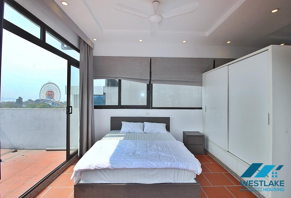 High-end studio with big terrace for rent in Trinh Cong Son st, Tay Ho