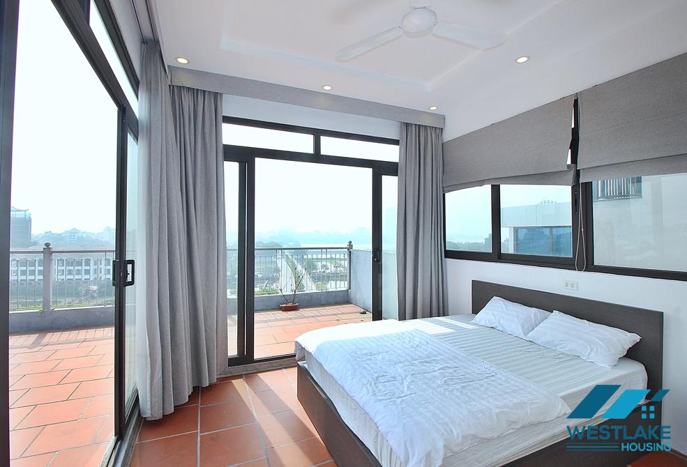 High-end studio with big terrace for rent in Trinh Cong Son st, Tay Ho