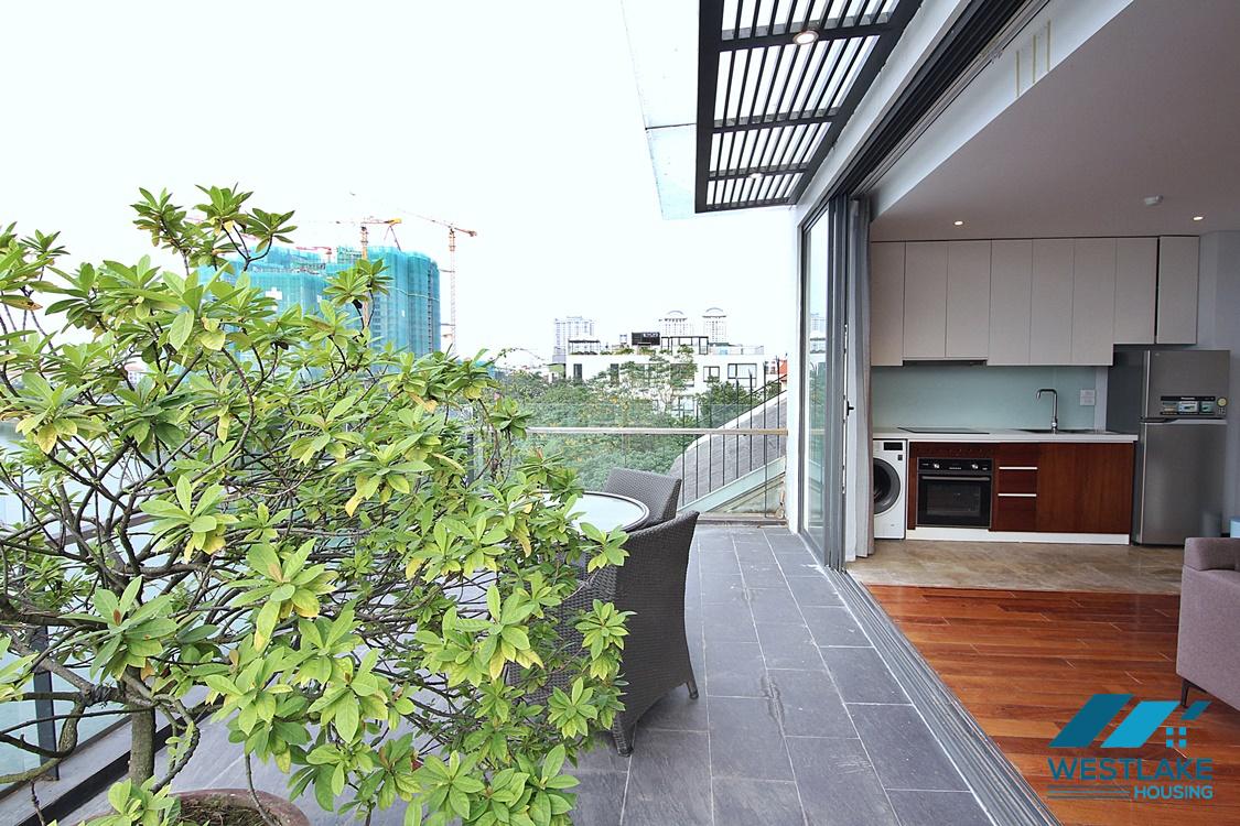 Top floor one bedroom apartment for rent in Tay Ho district, Ha Noi