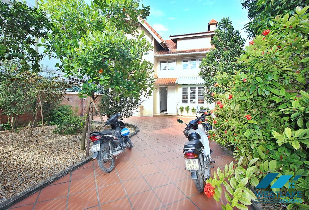 Garden 4 bedrooms house for rent in Au Co st, Tay Ho