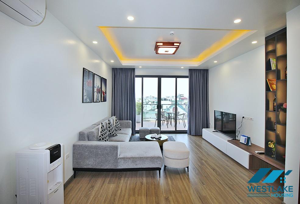 Beutifull apartment on the 7th floor with balcony for rent on Xuan Dieu st, Tay Ho