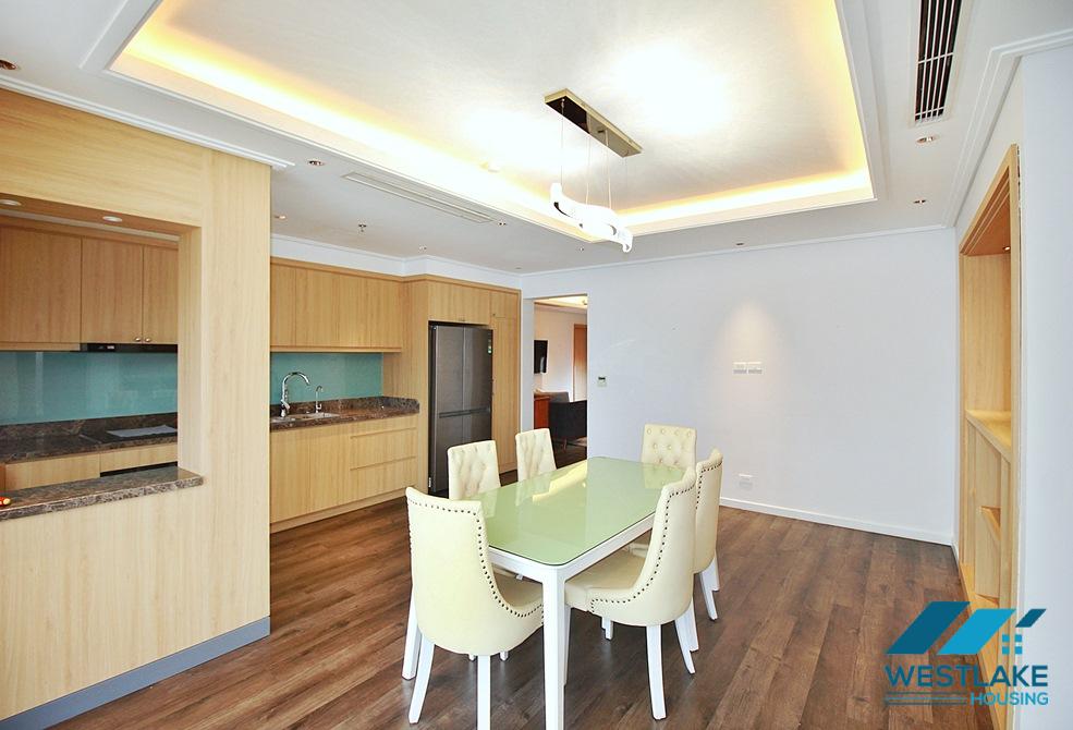 Lake view 3 bedrooms apartment with huge balcony for rent in To Ngoc Van st, Tay Ho