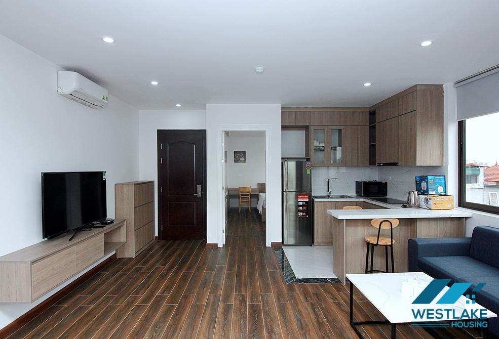 High floor and bright 1 bedroom apartment for rent in To Ngoc Van st, Tay Ho