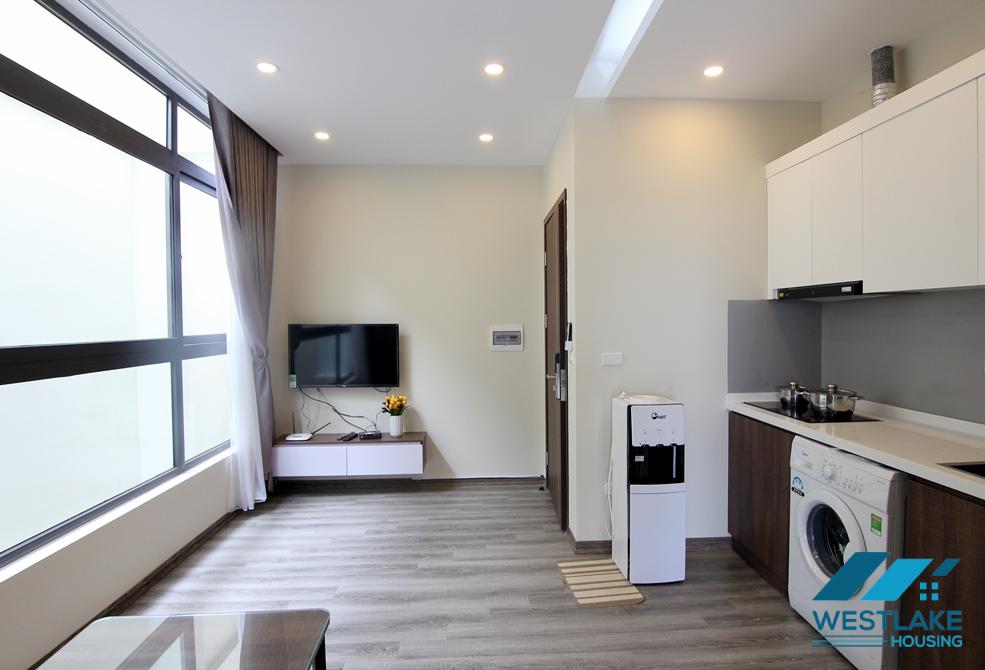  Apartment with long balcony along bedroom for rent in Tay Ho.