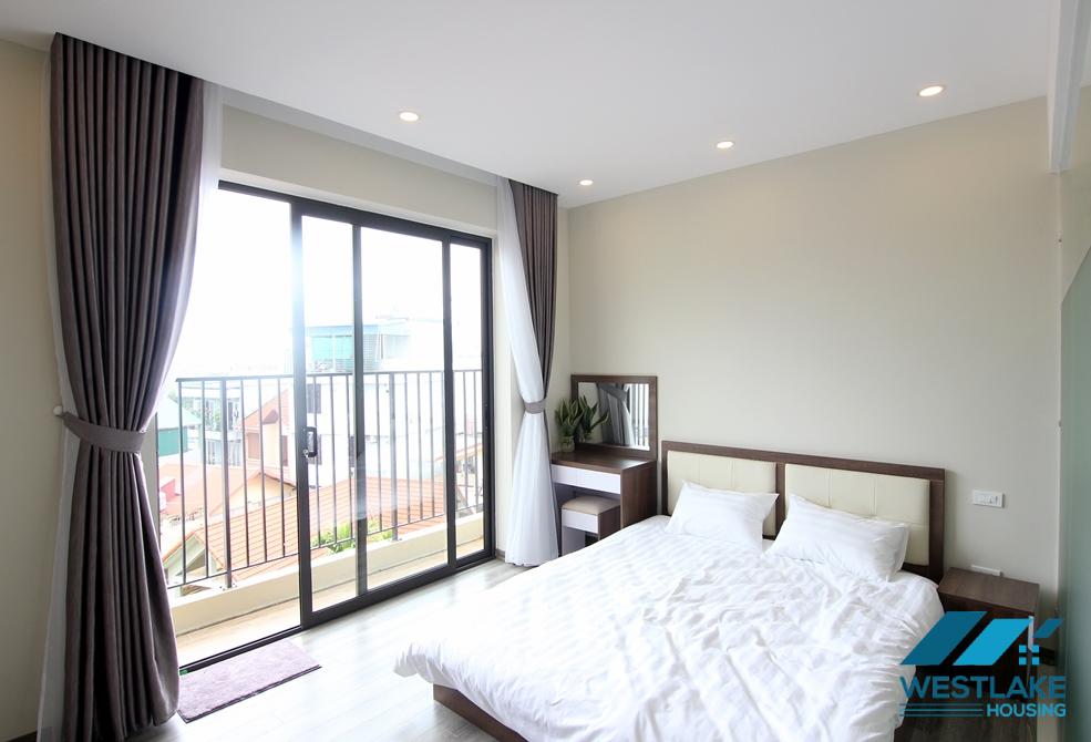 Apartment with long balcony along bedroom for rent in Tay Ho.