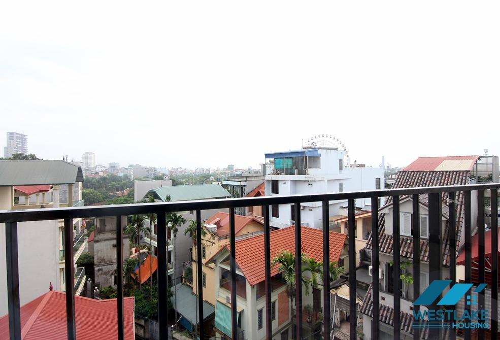 Apartment with long balcony along bedroom for rent in Tay Ho.