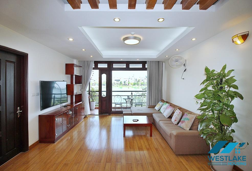 Good quality apartment on the 2nd floor with lake view for rent in Tay Ho District