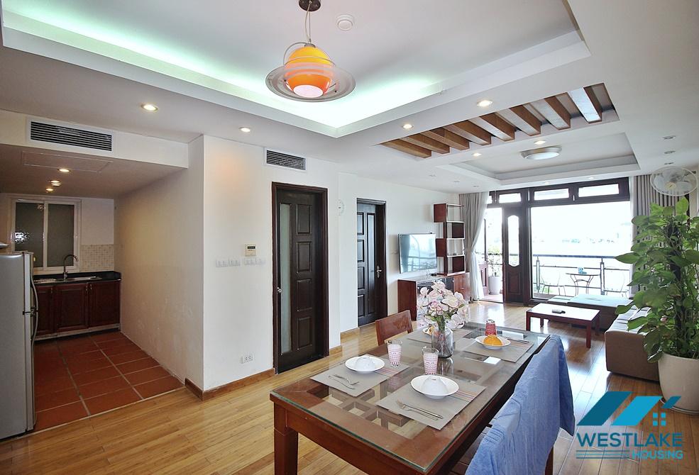 Good quality apartment on the 2nd floor with lake view for rent in Tay Ho District