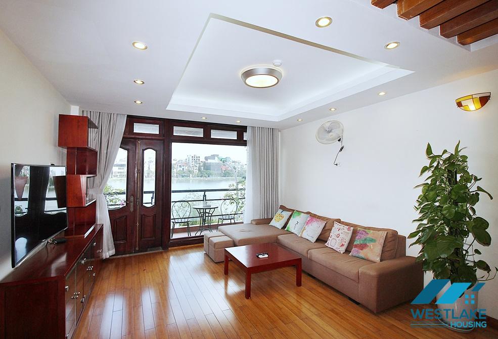 Good quality apartment on the 2nd floor with lake view for rent in Tay Ho District