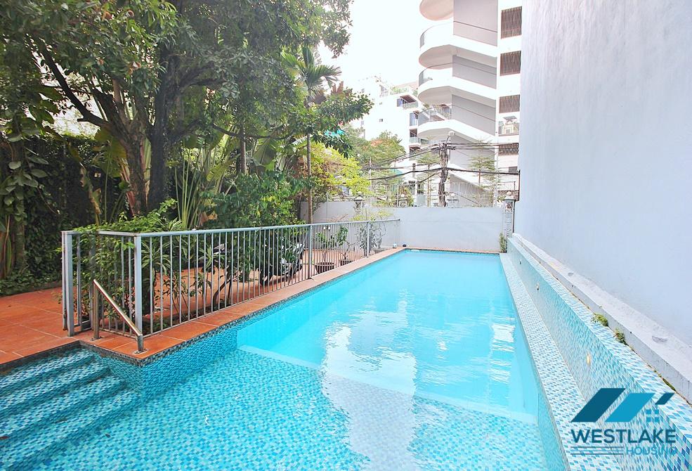 Beautifull house with swimming pool for rent in To Ngoc Van st, Tay Ho