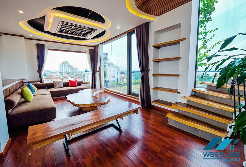 Luxury penhouse with 5 bedrooms for rent in To Ngoc Van st, Tay Ho