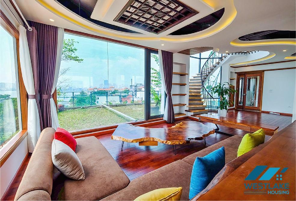 Luxury penhouse with 5 bedrooms for rent in To Ngoc Van st, Tay Ho