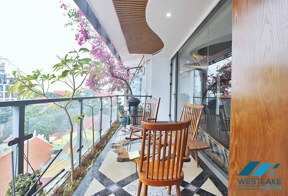 Brand new 4 bedroom apartment with big balcony and lake view in Tay ho, Ha Noi