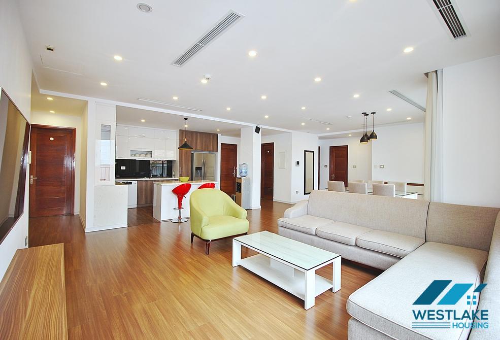 Bright and spacious 4beds apartment for rent in Tay Ho, Ha Noi