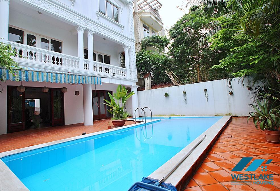 Elegant house with swimming pool for rent in Tay Ho District