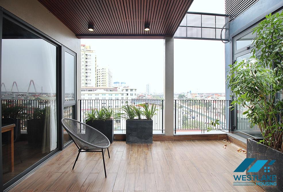 Brand new 2 bedroom apartment with big balcony in Au co, Tay ho, Hanoi