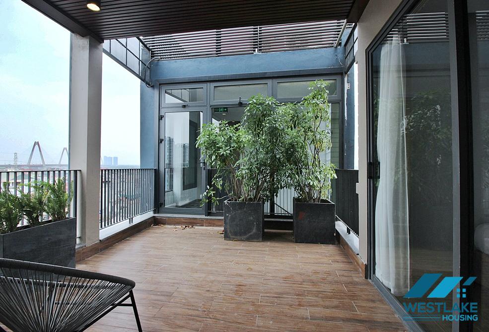 Brand new 2 bedroom apartment with big balcony in Au co, Tay ho, Hanoi