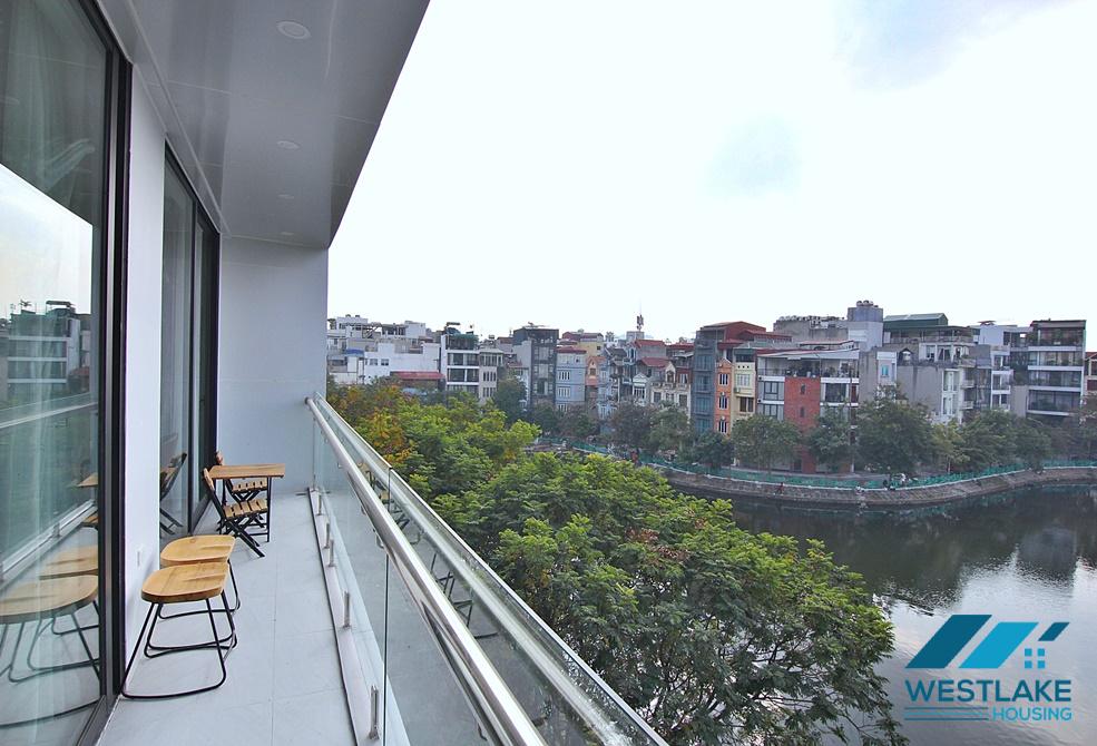 Newly renovated apartment with lake view balcony in Yen Phu, Tay Ho