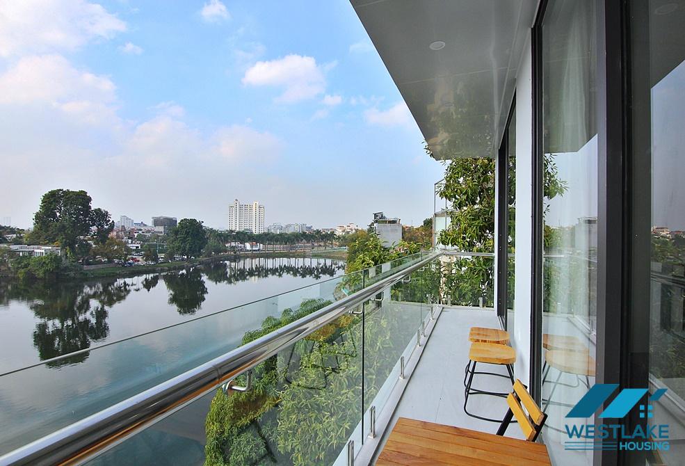 Newly renovated apartment with lake view balcony in Yen Phu, Tay Ho