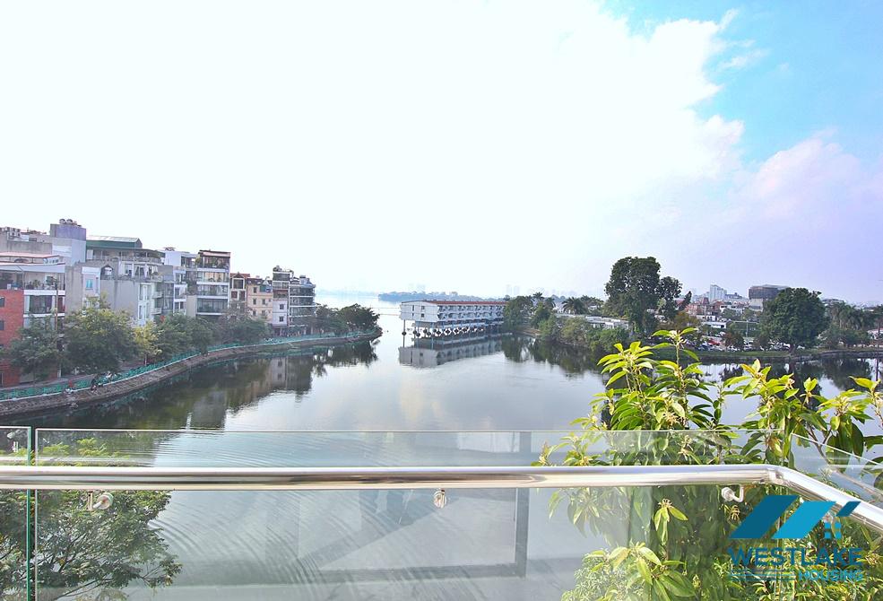 Newly renovated apartment with lake view balcony in Yen Phu, Tay Ho