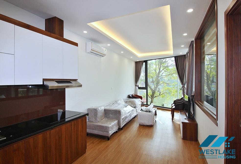 Lake view one bedroom apartment for rent in Yen Hoa street, Tay Ho