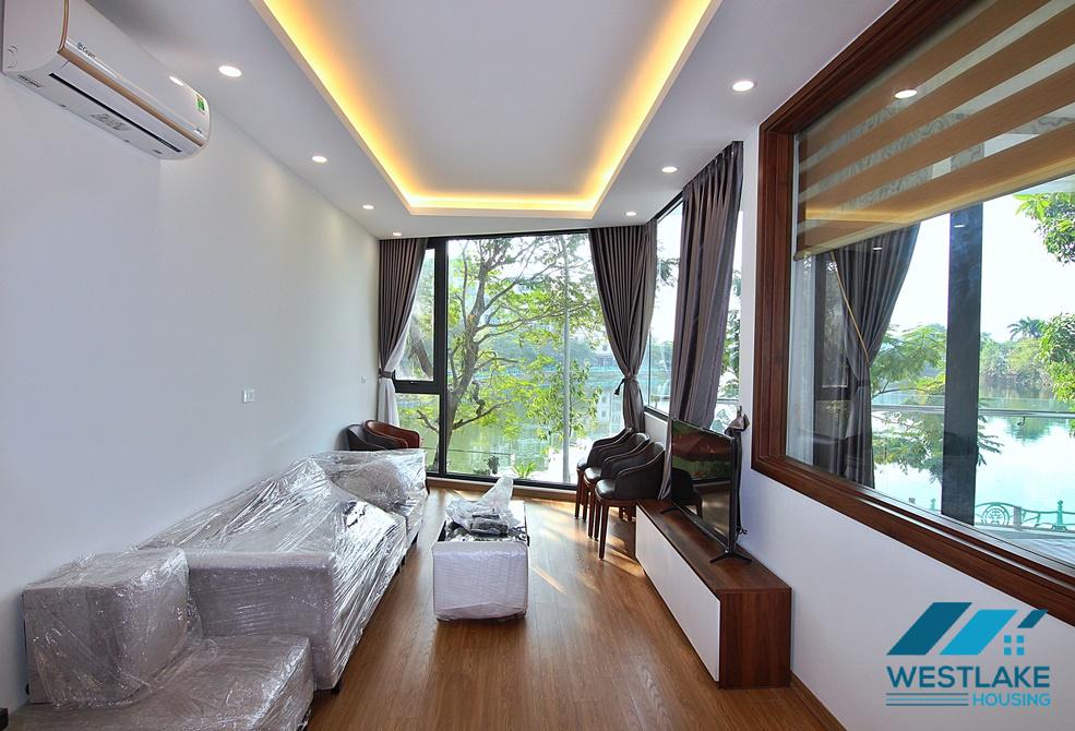 Lake view one bedroom apartment for rent in Yen Hoa street, Tay Ho