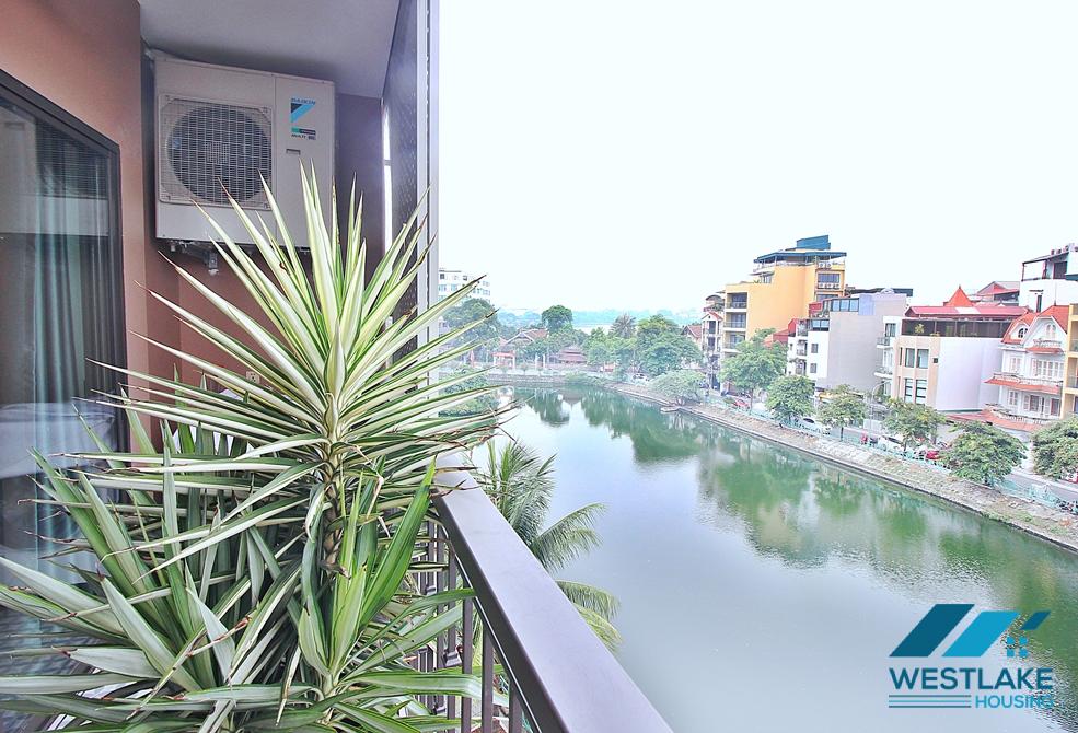 Lake view and brand new 1 bedroom and 1 working room for rent in Tay Ho, Ha Noi