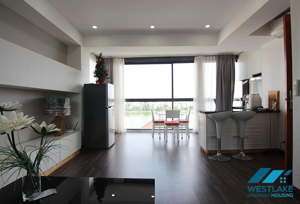 Lake view penthouse apartment for rent in Tay Ho, Hanoi