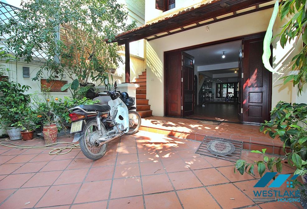 Nice 3 bedrooms house with back-yard for rent in Dang Thai Mai st, Tay Ho