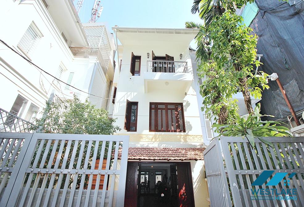 Nice 3 bedrooms house with back-yard for rent in Dang Thai Mai st, Tay Ho